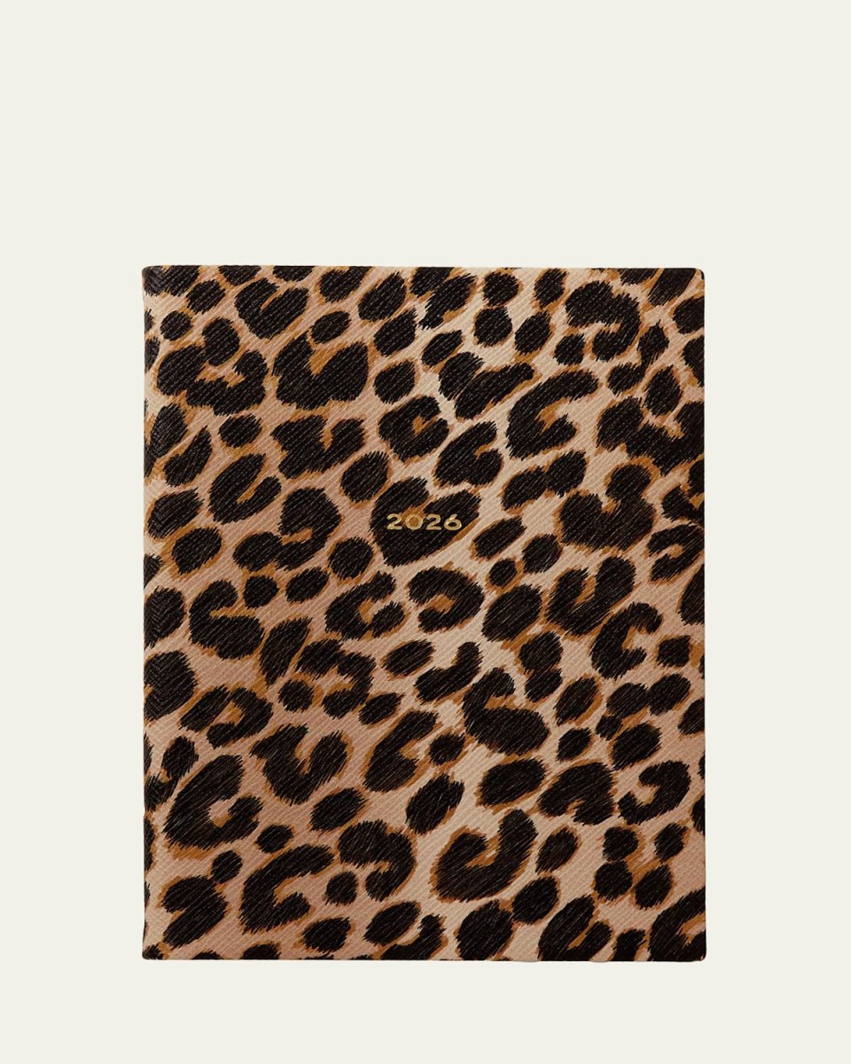 Panama 2026 Leopard-Printed Leather Soho Weekly Diary